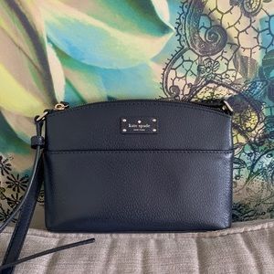 Kate Spade New York navy blue leather crossbody